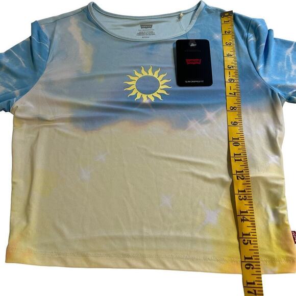 NWT Levi’s Second Skin Nebula Blue Crop Top Small - Picture 6 of 10